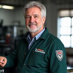 Наш ведущий механик за работой